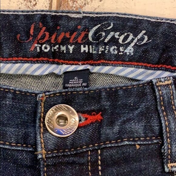Tommy Hilfiger spirit crop Jean with adjustable waist size 6 - Picture 2 of 4